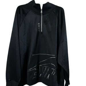 Women’s 1/2 zip Nike sweatshirt, black & silver 3X